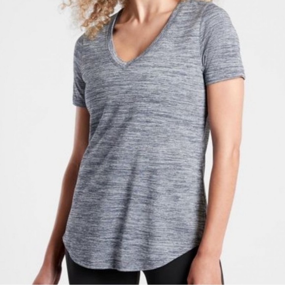 Athleta Tops - Athleta Breezy Heather scoop V neck